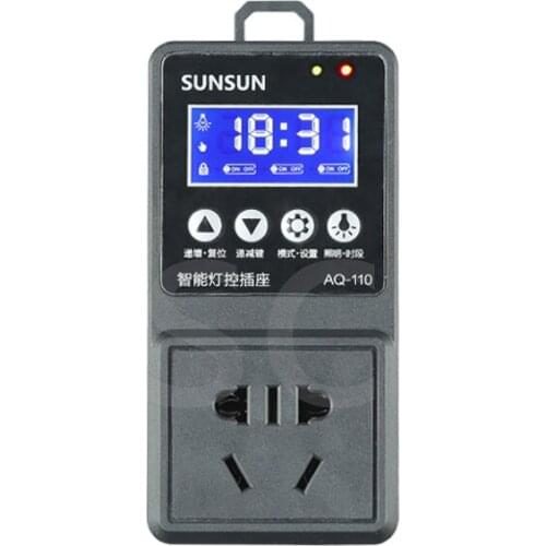 Fish tank lamp intermittent switch socket water tank timer water and straw cylinder lamp display controller AQ-110