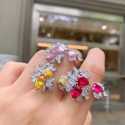 LJDZSW Rings With Crystals