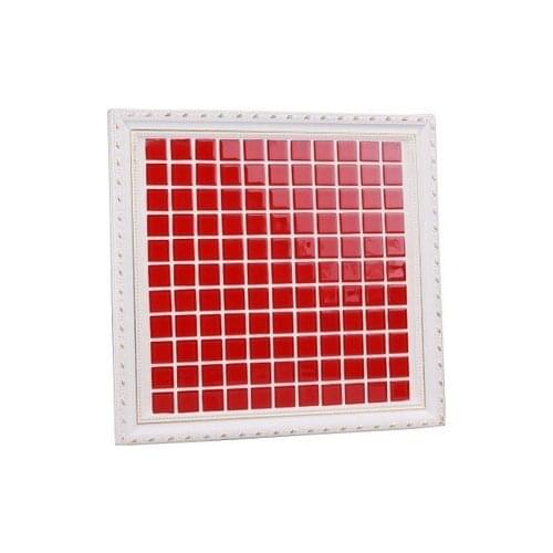Crystal glass mosaic in red
