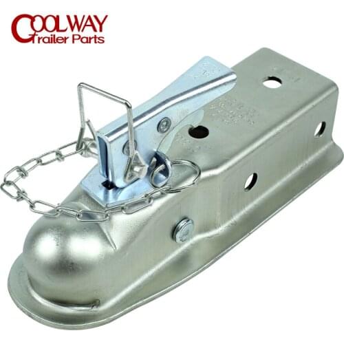 Trailer Coupler 2 X 2-1/2 Inch Ball Hitch Back Coupling Straight Tongue 2-1/2" RV Parts Camper Caravan Accessories