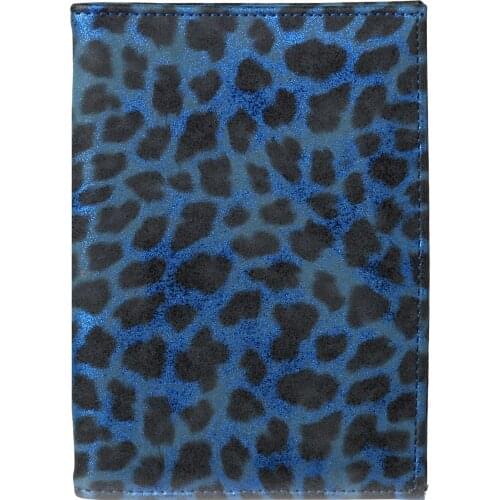 Men Women Leopard Print Leather ID Card Holder Short Change Purse Passport Cover Wallet Bag Portable Boarding Travel Accessories