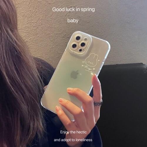 Soft Silicon Phone Case For iPhone 12 11 Pro Max X XS XR XSMax Ins Style iPhone 7 8 Plus Case Shockproof Bumper Cover For Girls