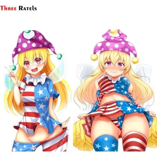 Three Ratels A526 Clownpiece Touhou Personalized Creative Scratch Stickers For Phone& Refrigerator&Mac Cute Anime Girl Decals