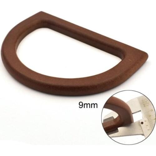 DIY Custom Wooden Handle D-shaped Handle Bags Replacement Environmentally Friendly Women Handbag Purse Frame Accessories
