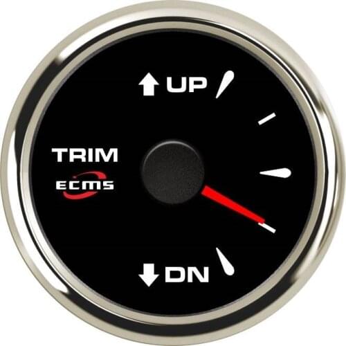 New Design Marine Boat Yacht Automotive Trim Gauge UP-DN 0-190 Ohms 9-32V 52mm 2 Inch 316L Chrome Bezel Black Dial 802-00059