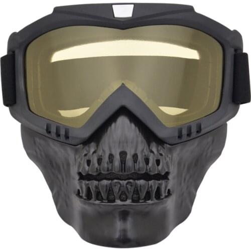 Night Vision Paintball Shooting Goggles with Skull Mask Outdoor Airsoft CS War Game Eyewear Army Military Tactical Glasses