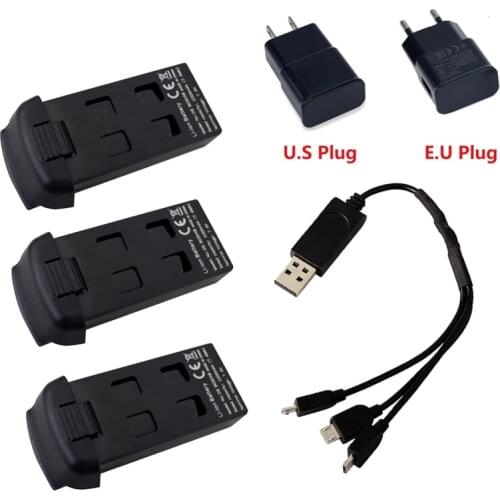 Original 7.4V 1000mAh Lipo Battery For SP500 Drone RC Quadcopter Spare Parts for 7.4V Rechargeable Battery with 3 in1 charger