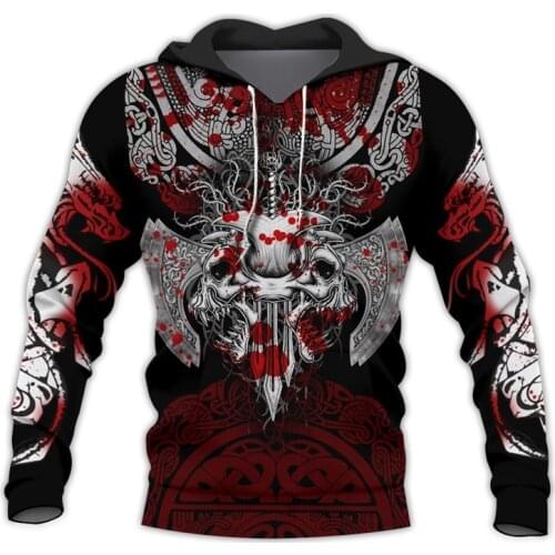 PLstar Cosmos Viking Warrior Tattoo 3D Printed Shirts casual 3D Print Hoodies/Sweatshirt/Zipper Man Women satan Tattoo-40