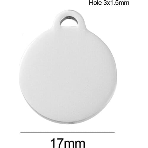 Risul 17mm outer half hole circle semicircle hole round charms tags little small pendants DIY jewelry making wholesale 100pcs