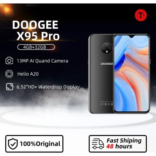 DOOGEE X95 Pro Helio A20 4GB RAM+32GB ROM 13MP Triple Camera 4350mAh SmartPhones Mobile Phone Android10 OS 4G-LTE