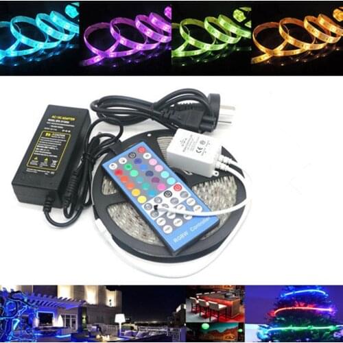 5050 RGB White+ RGB Warm LED Strip 5M 300 Led SMD 40 Keys IR Remote Controller 12V 5A Power Adapter Flexible Light indoor light
