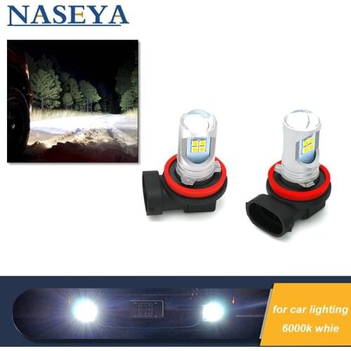 2Pcs H8 LED Auto Fog Light Bulbs 750 Lumens 6000K Xenon White Replace FogLight For BMW E60 E61 E63 E64 E92 X5 E90 X6 E82 E87 E89