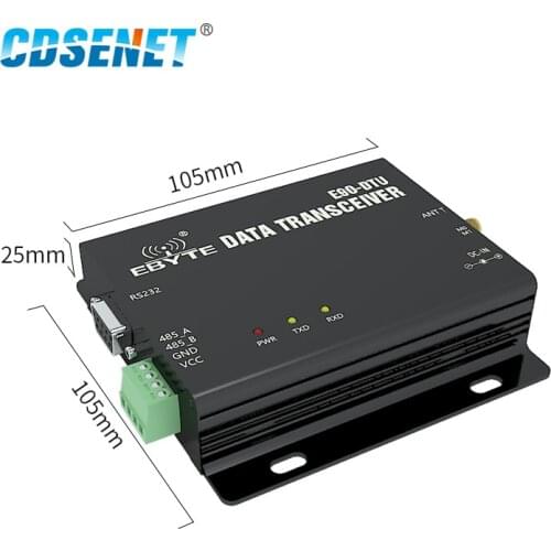 SX1262 Lora 230Mhz 37dBm 14.4Km Range 0.3k~15.6kbps E90-DTU(230SL37) RS232 RS485 Wireless Lora Modem