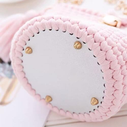 Woven Accessories 22*10cm PU Bag Bottom Knitting DIY Sewing Bags Handmade