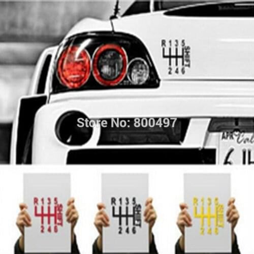 Creative Innovative 6-step Shift Sport Style in Car Decal for Toyota Ford Chevrolet Volkswagen Tesla Honda Hyundai Kia Lada