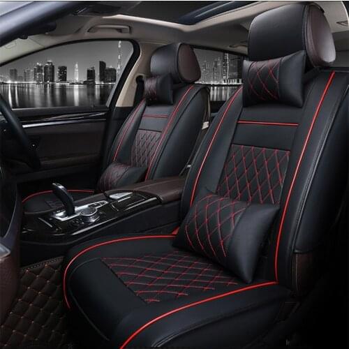 Universal PU Leather car seat covers For Mitsubishi ASX Lancer SPORT EX Zinger FORTIS Outlander auto accessories car stickers