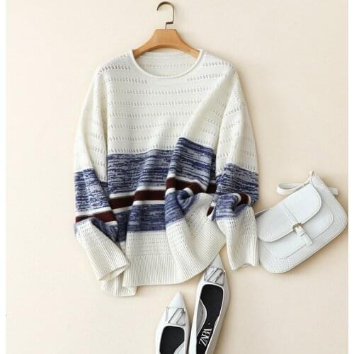 100% cashmere pattern sweaters women autumn winter warm brand fashion elegant ladies pullovers