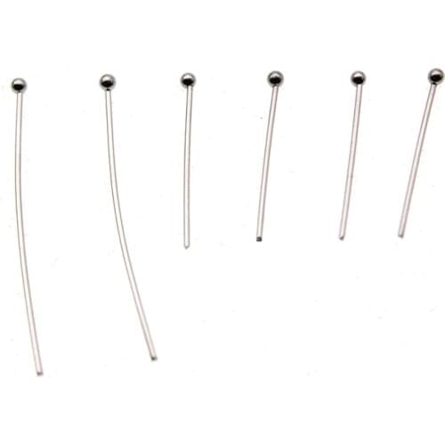 100Pcs 0.7mm Stainless Steel Ball Head Pins DIY Earrings Jewelry Findings for Handmade Crafts Jewelry Making 15 20 30 40 50 mm