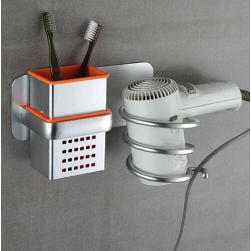 2PCS Space Aluminum Blower Rack Bathroom Air Duct Rack Non Punching Multifunctional Storage Rack