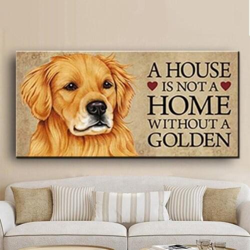 Golden retriever 5d diy diamond painting Cute pet dog mosaic full square Round diamond embroidery gift stitch home decor P104