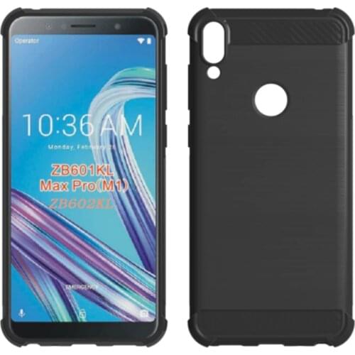 Shock Absorption Cover Soft TPU Anti Scratch Carbon Fiber Back Case for ASUS ZenFone Max Pro M1 ZB602KL ZB601KL