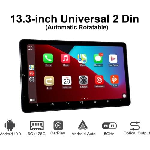 New Product 13.3 Inch Android 10 Car Radio Stereo 2 din Autoradio HD 1920*1080 6GB 128GB Head Unit Multimedia Carplay TOP SPECS