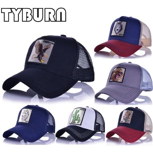Fashion Animals Embroidery Baseball Caps Men Women Snapback Hip Hop Hat Summer Breathable Mesh Sun Gorras Unisex Streetwear Bone