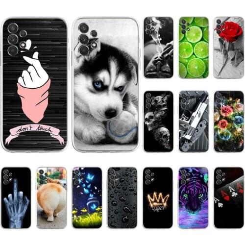 Case For Samsung Galaxy A32 Case Silicone Soft Back Cover For Samsung A32 A 32 Cover GalaxyA32 Case Flower Painted Funda Coque