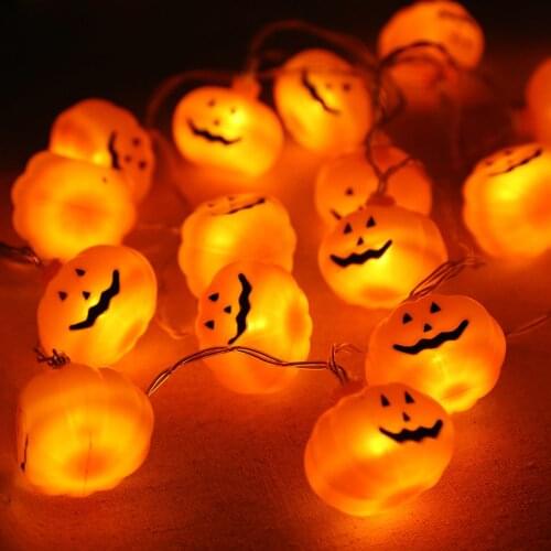 3m 20LED Halloween Series Pumpkin String Light Pumpkin Garland Lantern String Grimace Atmosphere Holiday Lighting Lights Lanyard