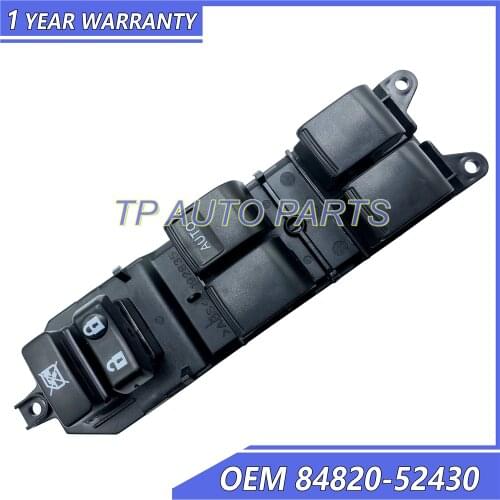 Auto Window Main Switch OEM 84820-52430 8482052430 Compatible With Toyota