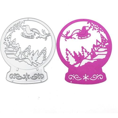 Julyarts Christmas Circle Cutting Dies Frame Moldes For DIY Scrapbooking Album Paper Cards Decorative Crafts Embossing Die Cuts