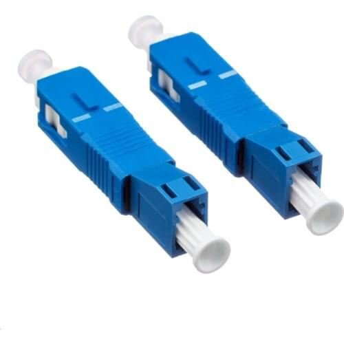 2 unids/lote SC macho a LC hembra adaptador de fibra óptica SC-LC adaptador óptico híbrido pérdida de inserción inferior a 0.20d