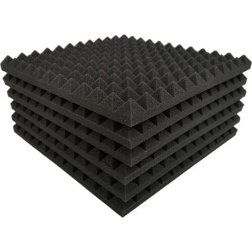 Hot AD-12 Pack Pyramid Shape Soundproof Foam Sound Proof Padding Treatment Panel for Echo Bass Insulation
