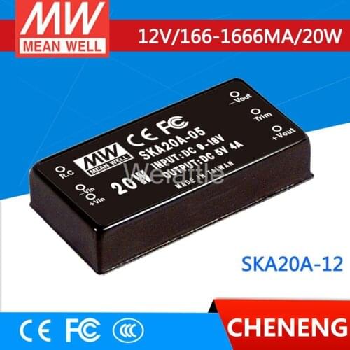 MEAN WELL original SKA20A-12 12V 1666mA meanwell SKA20 12V 20W DC-DC Regulated Single Output Converter