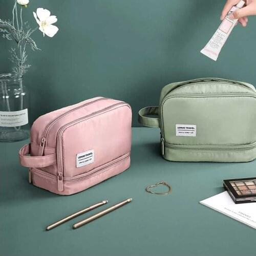 Multifunctional Cosmetic Bag Women Travel Make Up Waterproof Organizer Lipstick Zipper Makeup Pouch Brushes Toiletry Bags