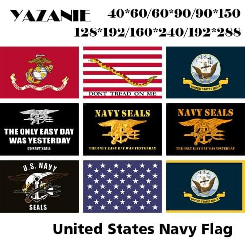 YAZANIE United States of American Army USMC Marine Corps Flag Naval Jack of the United States 2002–2019 US NAVY SEALS Flags