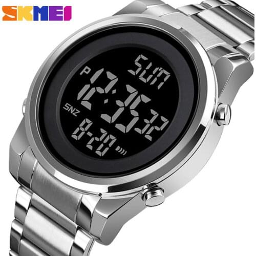 SKMEI 2020 New stainless steel Digital Watch Men Sport Watches Electronic LED Male Wrist Watch For Men Clock 30M Waterproof