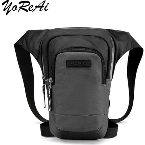 YoReAi New Mens Waterproof 2021Nylon Waist Packs Leg Bag Waistpack Motorcycle Funny Drop Belt Pouch Cell/Mobile Phone Purse