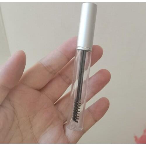 Wholesale 8ml Empty Eyelash Tubes Eye Mascara Tubes Containers Eyelash Bottle Silver Aluminum Lid Bottles Cosmetic Package