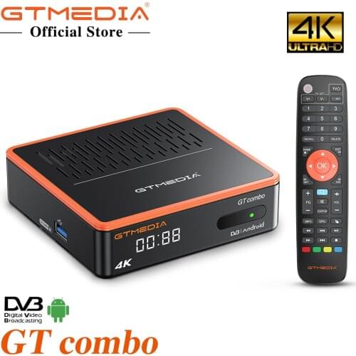 Android Smart TV BOX GTMEDIA GTCOMBO 4K HD DVB-S2X/T2/C Satellite TV Receiver Decoder/Google Set Top Box Built In Wifi Receptor