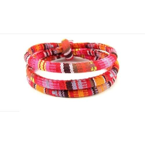 100m Ethnic eterse Colorful Ethnic Rope Cord, Aztec Ethnic Rope Cord, 6mm Bohemian Rope Cord, Stitched Fabric Ethnic Cord