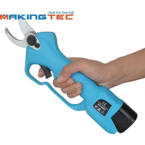 MAKINGTEC Cordless Pruner Electric Pruning Shear With Steel Blade Lithium-ion Battery Efficient Fruit Tree Bonsai Garden Tool