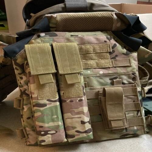 CQC Tactical Airsoft P90 Molle Double Magazine Pouch Outdoor Military Utility Hunting Bag UMP Dump Drop Mag Pouch