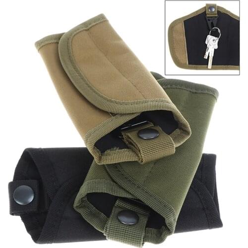 Tactical Pouch Belt Pouch Outdoor Waterproof Men EDC Pouch Key Holder Carabiner Keychain Case Leather 600D Nylon Outdoor tool