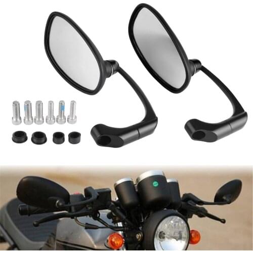 Universial Motorcycle Rearview Mirrors 8mm 10mm Black Motorbike Scooter Side Mirrors retrovisor de moto for Honda for Suzuki