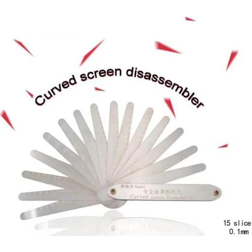 2020 new 15 slice/set 0.1mm Universal Mobile Phone curved screen disassembler tool metal opening tool Repair Hand Tools Set