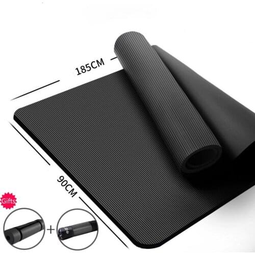 185cm Enlarged Fitness Mat Yoga Mat Men Gym Exercise Mat Esterilla Yoga Tapete Pad Lengthen Non-slip For Beginner With Yoga Bag