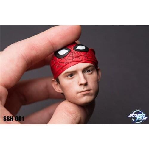 In Stock SOOSOOTOYS 1/6 Scale SSH-001 Little Spider Peter Head Sculpt Fit 12" Male Action Figure Body