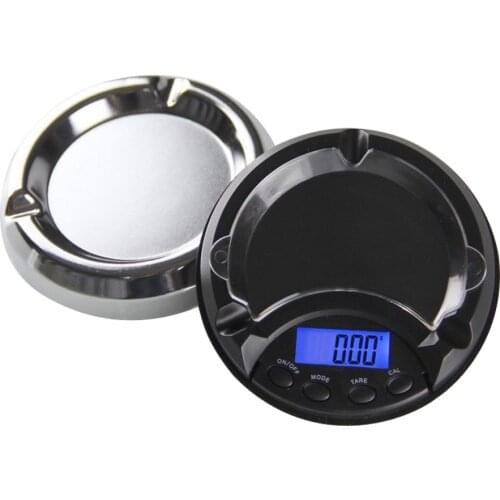 YIERYI Portable Mini Electronic Scale 200g 0.01g Ashtray Jewelry Measuring Balance Backlit LCD Digital Measuring Instrument