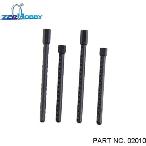 4 Pcs 02010 Body Post HSP Spare Parts for 1/10 RC 4WD Model Car Black New